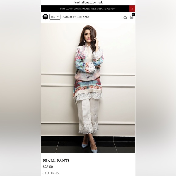 NWT Farah Talib Aziz pearl pants Size Small - Picture 2 of 9